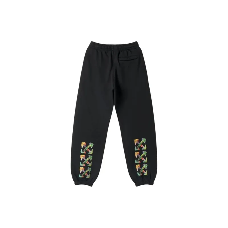OFF WHITE Brush Arrow Slim Shorten Sweatpants-1
