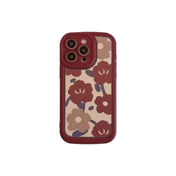 QIZHENG ABS+PC Material Artistic Windflower Phone Case Compatible With Apple 16 Pro Max/15/14/13/12/11