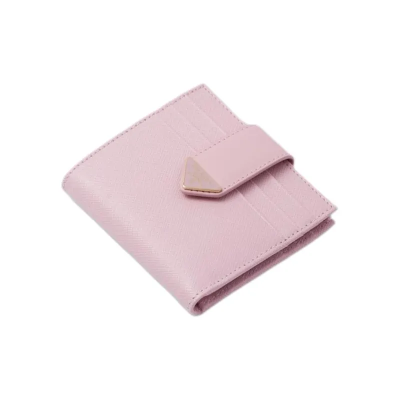 PRADA Saffiano Calfskin Wallet Women's Snow Pink-1