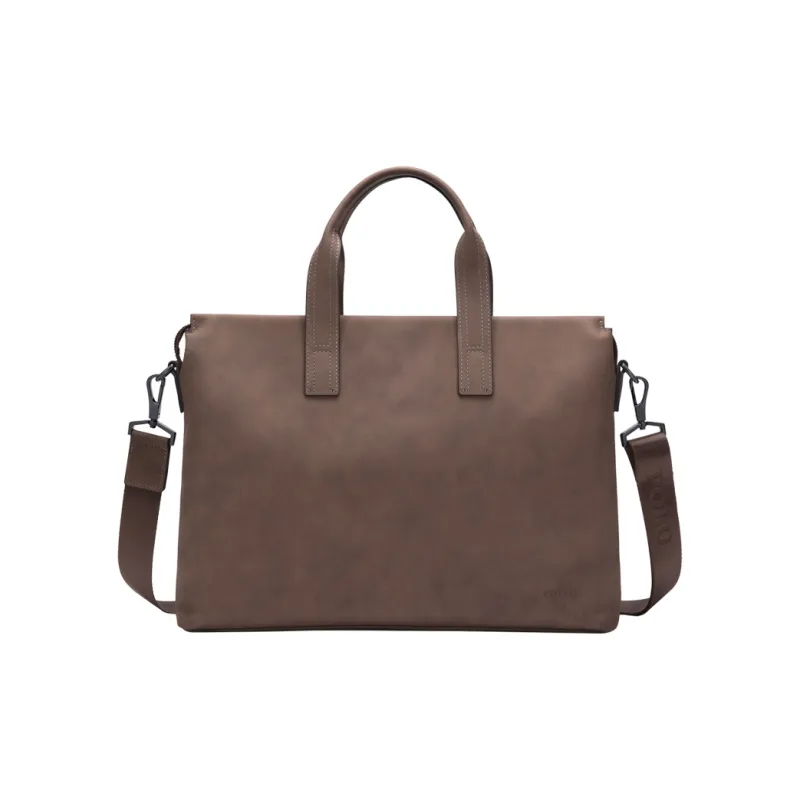 POLO Cow Leather Briefcases Large Size Men's Black Gray Color/Brown-8