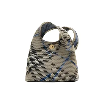 Burberry Cotton Shoulder Bag Trumpets Women's Moss Green