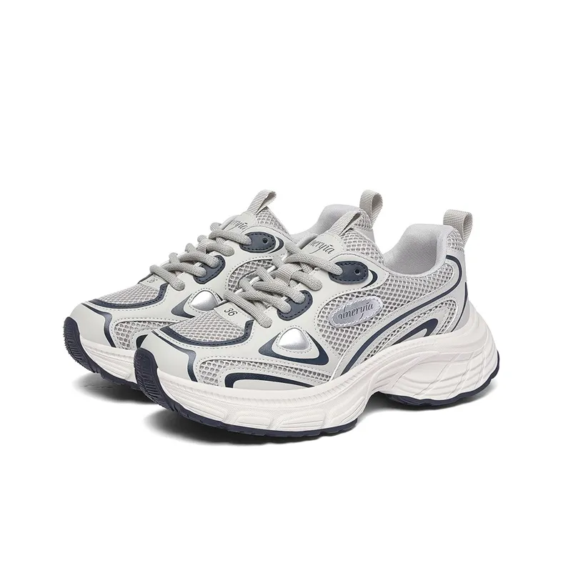 Golden Silk Rabbit Low Top Chunky Sneakers Women's-8
