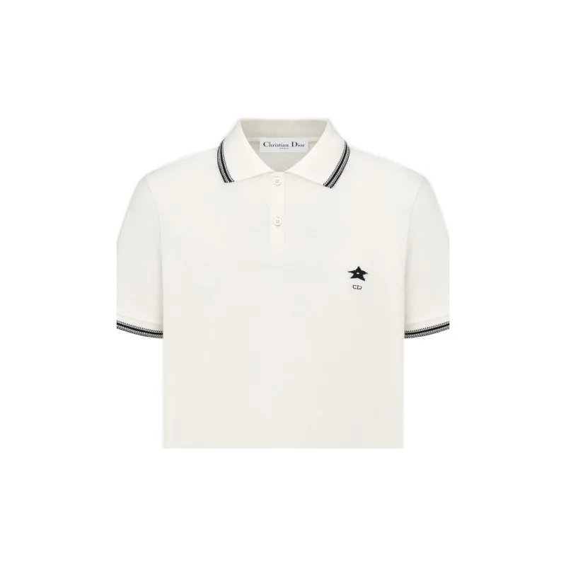 DIOR Quarterly New Products Polo Shirts Women's White-3