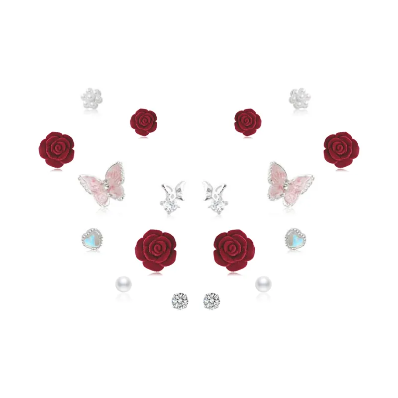 GIFU S925 Silver Stud Stud Earrings Women's-6