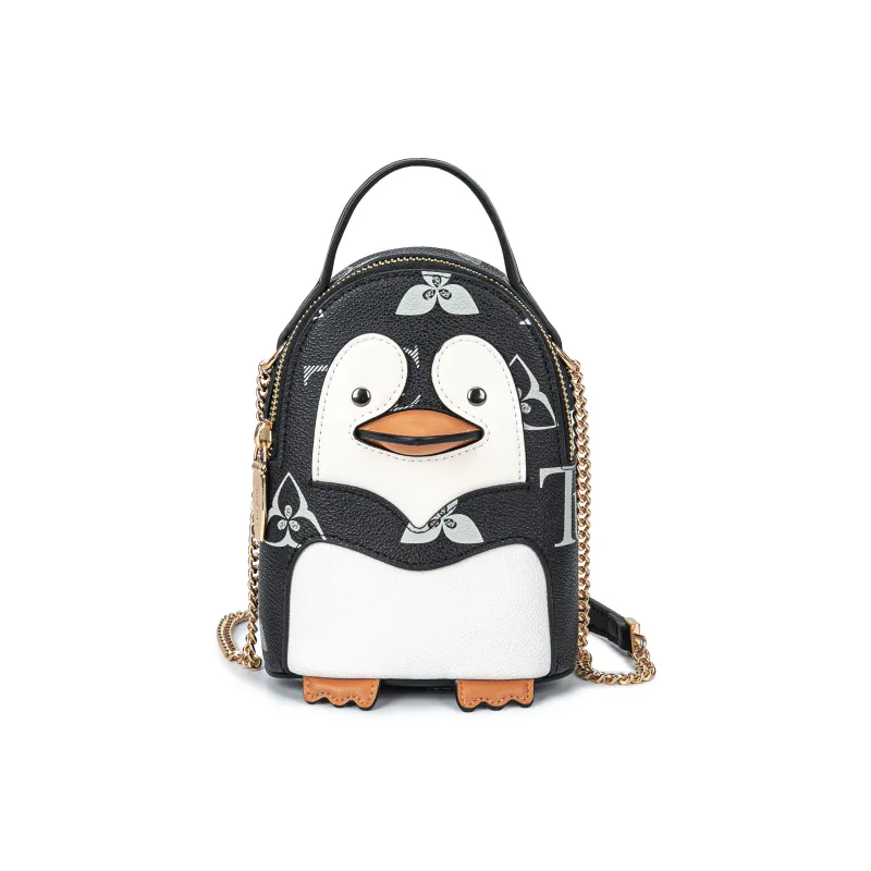 TUCANO PU Patch PVC Cell Phone Pouch Women's Black/White-1