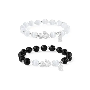 OWNCOOL Glass Cat Eye Jade Bracelets Unisex