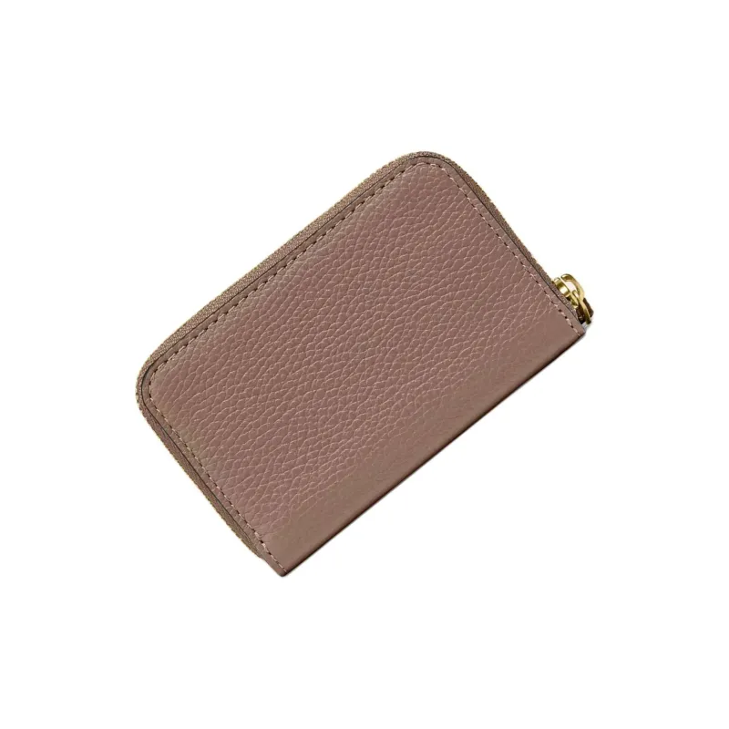 COACH Polished Pebble Leather Wallet Women's Brown-3