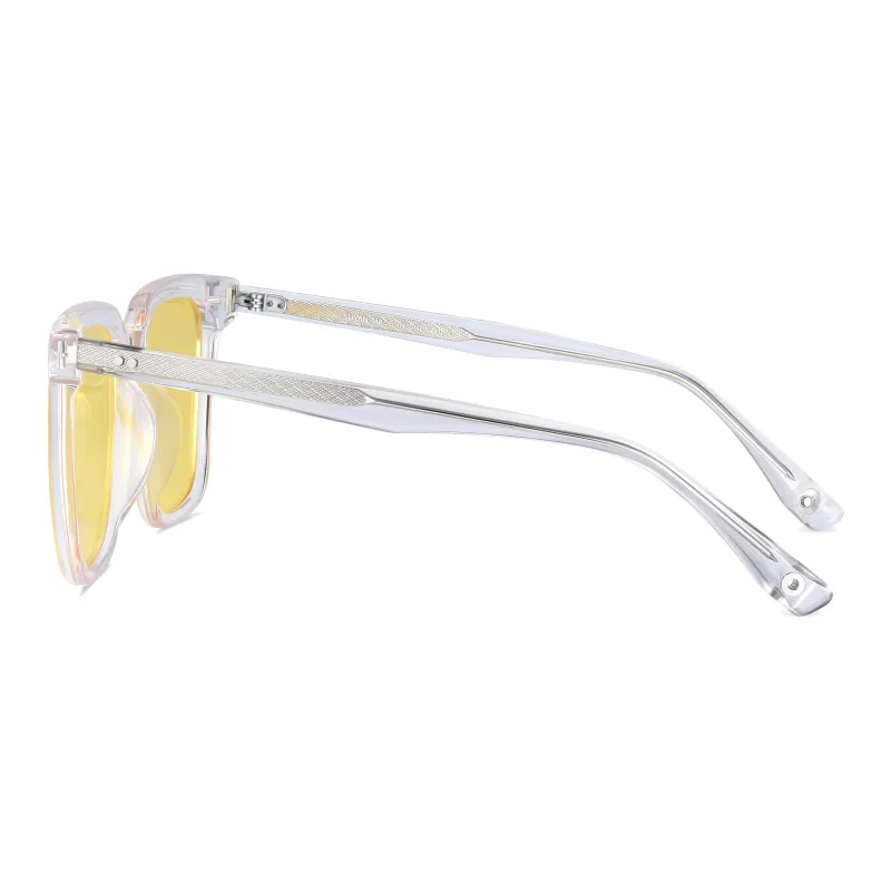 PULAIS Plate Frame Square Sunglasses Men's-2