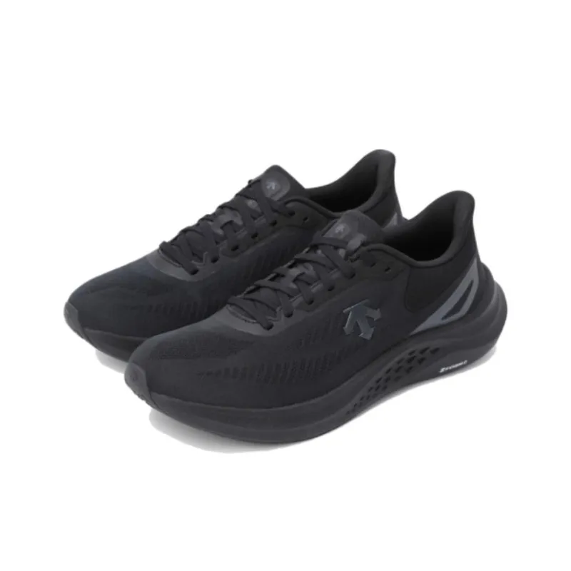 DESCENTE Run Step Cushioning Wear Resistant Low Top Casual Running Shoes Unisex Black-1
