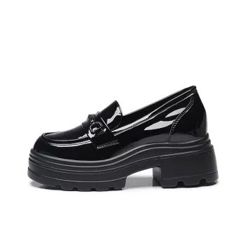 Bull Charm Loafers 6.5cm Women's Black