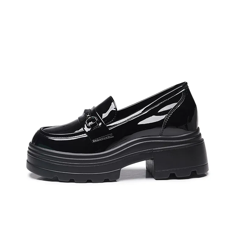 Bull Charm Loafers 6.5cm Women's Black-0