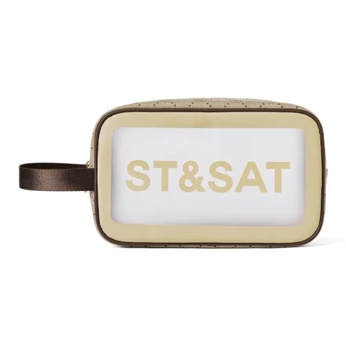 ST&SAT PVC Polyvinyl Chloride Small Square Bag Handbag Clutch Regular Women's Coffee