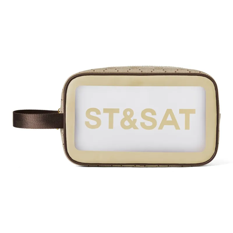 ST&SAT PVC Polyvinyl Chloride Small Square Bag Handbag Clutch Regular Women's Coffee-0