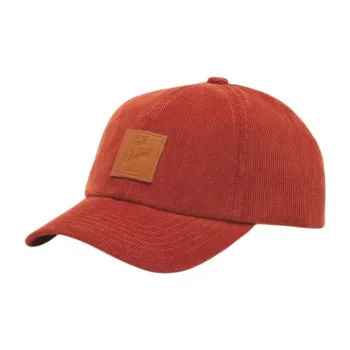 Maison Kitsune Cotton Baseball Caps Unisex Red Brown/Black