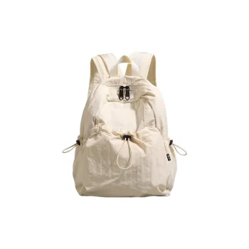 Warrior Nylon Backpack Medium Size Unisex Ecru