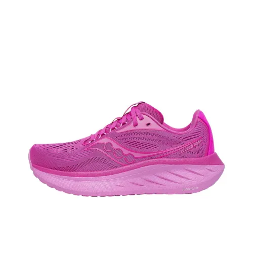 Saucony Anti Slip Wear Resistant Low Top Running Shoes Women's Purple