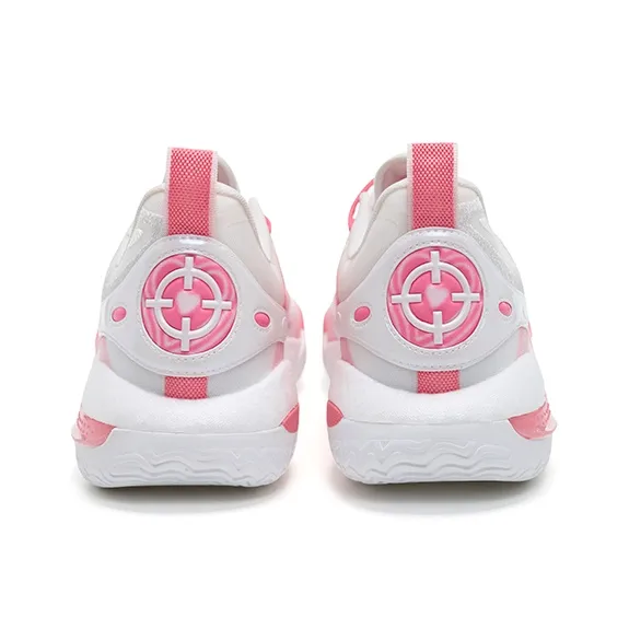RIGORER Rieves Second Generation Basketball Shoes Men Low Top Zhunzhe White/Red Plum Pink-4