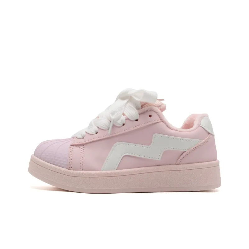 Teddy Bear Collection Thermal, Slip Resistant, And Abrasion Resistant Coverage Low Top Skateboard Shoes Women's Pink-1