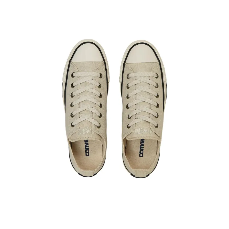 Converse All Star Anti Slip Wear Resistant Low Top Canvas Shoes Unisex Beige-3