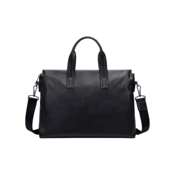 POLO Cow Leather Briefcases Large Size Men's Black Gray Color/Brown