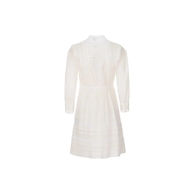 Burberry Long Sleeved Dress Women's White-1