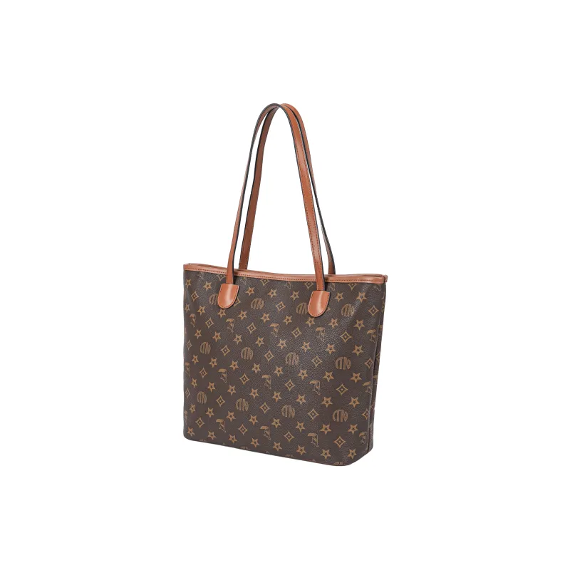 TUCANO PVC Tote Bag Shopping Bag Mother Bag Shoulder Bag Women's Brown-3