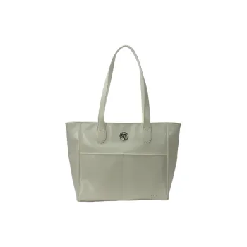 Gudair PU Shoulder Bag Large Size Women's White/Black