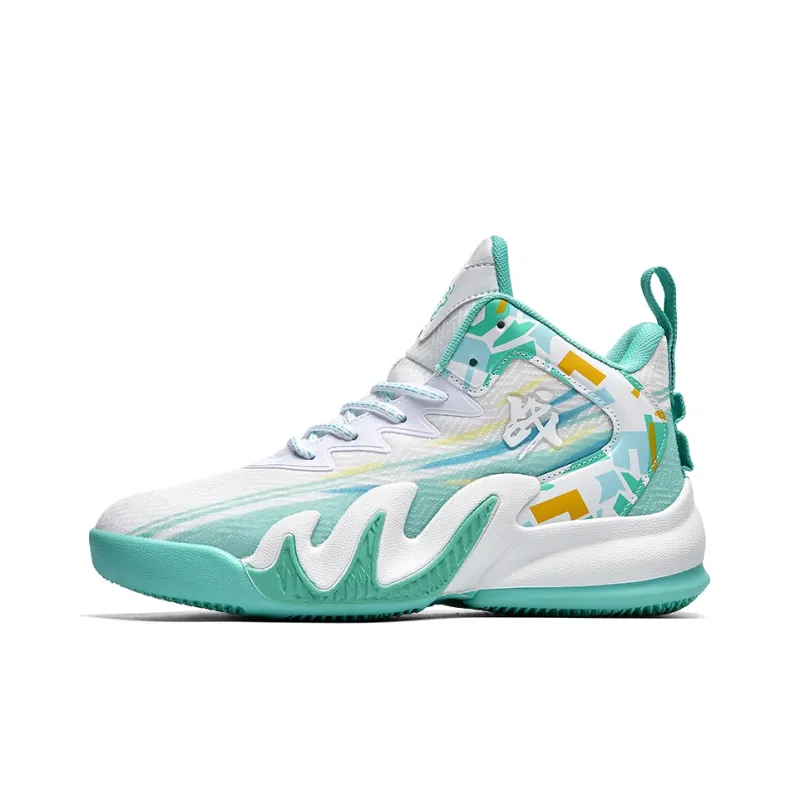 Kuding Slip Resistant Cushioning Wear Resistant Breathable High Top Children's Basketball Shoes Teenagers-5