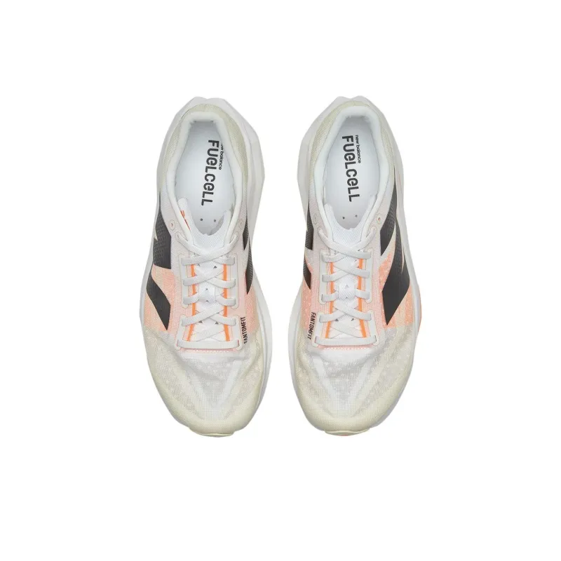 New Balance Rebel V4 Anti Slip Wear Resistant Low Top Running Shoes Women's Beige White Black Loose Fit-3