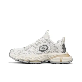 NFL Green Bay Packer Team Height Increasing Wear Resistant Low Top Chunky Sneakers Unisex Beige