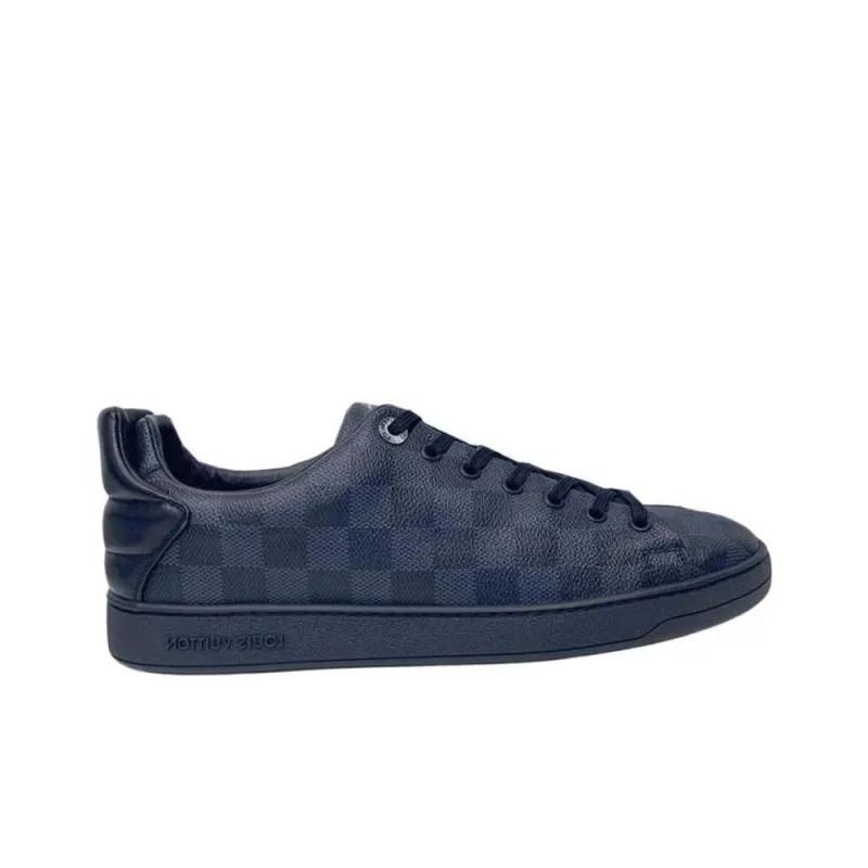 LOUIS VUITTON Frontrow Low Top Skateboard Shoes Men's Marine Blue-1