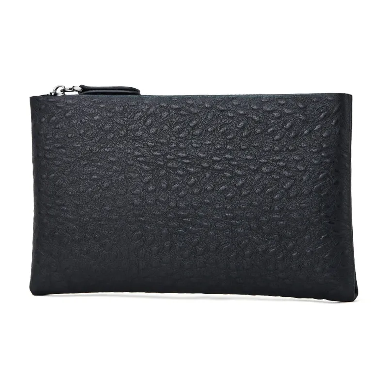 ROBERTA DI CAMERINO Cow Leather Clutch Wallet Regular Men's Black/Coffee-8