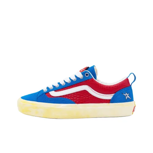 Carpet Company x Vans Old Skool 36 Anti-Slip Wear-Resistant Low-Top Skateboard Shoes Unisex Red Blue