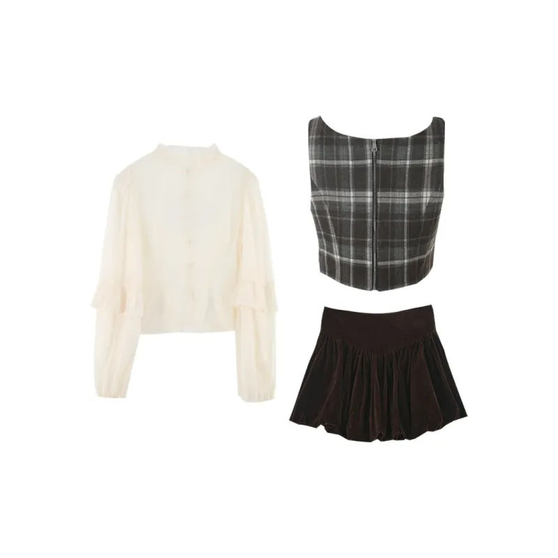 ACAINES Two Piece Skirt Sets Women's-1