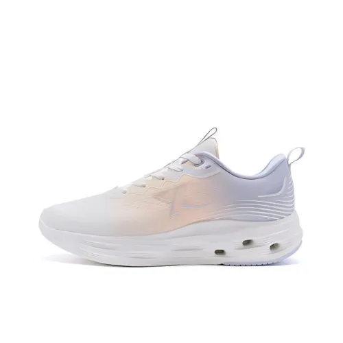 XTEP Cushioned Wear Resistant Breathable Low Top Running Shoes Women's White Pink