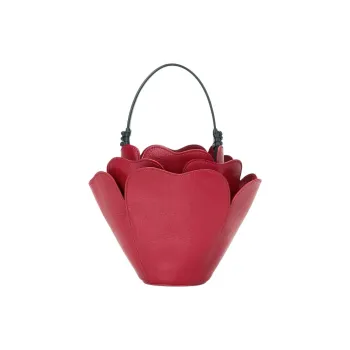 Staud Cow Leather Bucket Bag Handbag Women's Red
