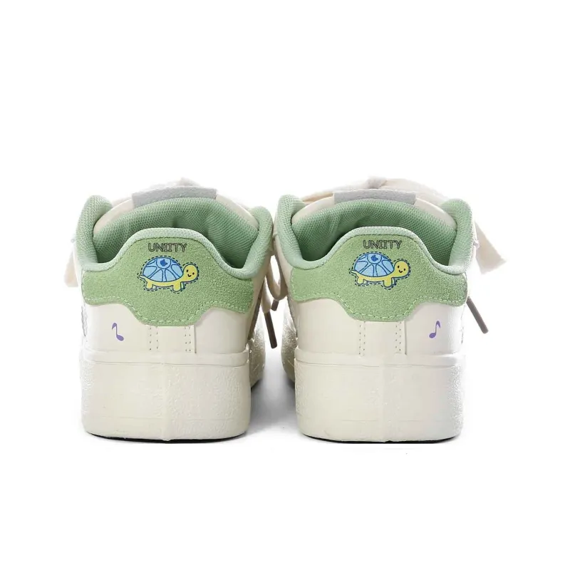 UNIITY Abrasion Resistant Lightweight Breathable Height Increasing Low Top Skateboard Shoes Women's Yellow Blue Cheeses-67