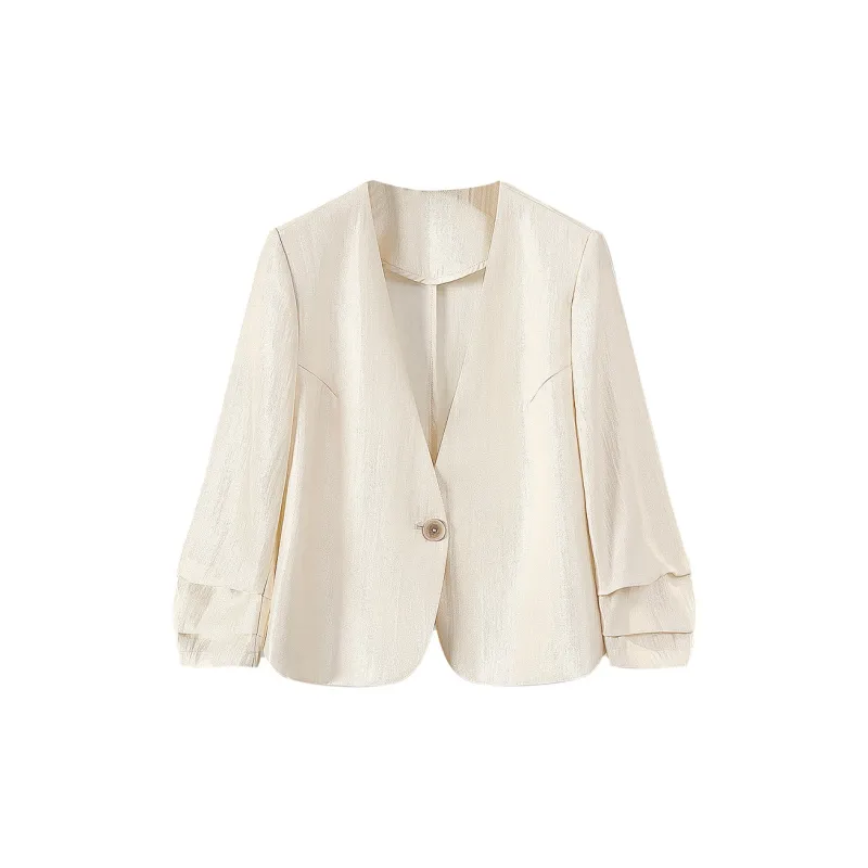 TOUCH Cropped Coat Women's Beige-1