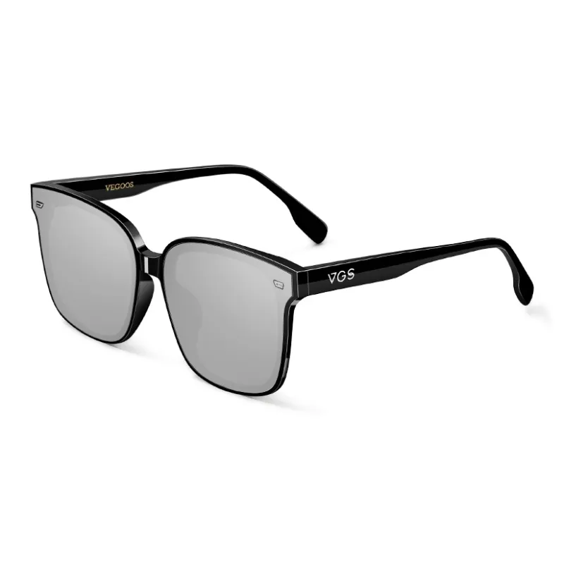 VEGOOS Plate Frame Square Sunglasses Unisex-4
