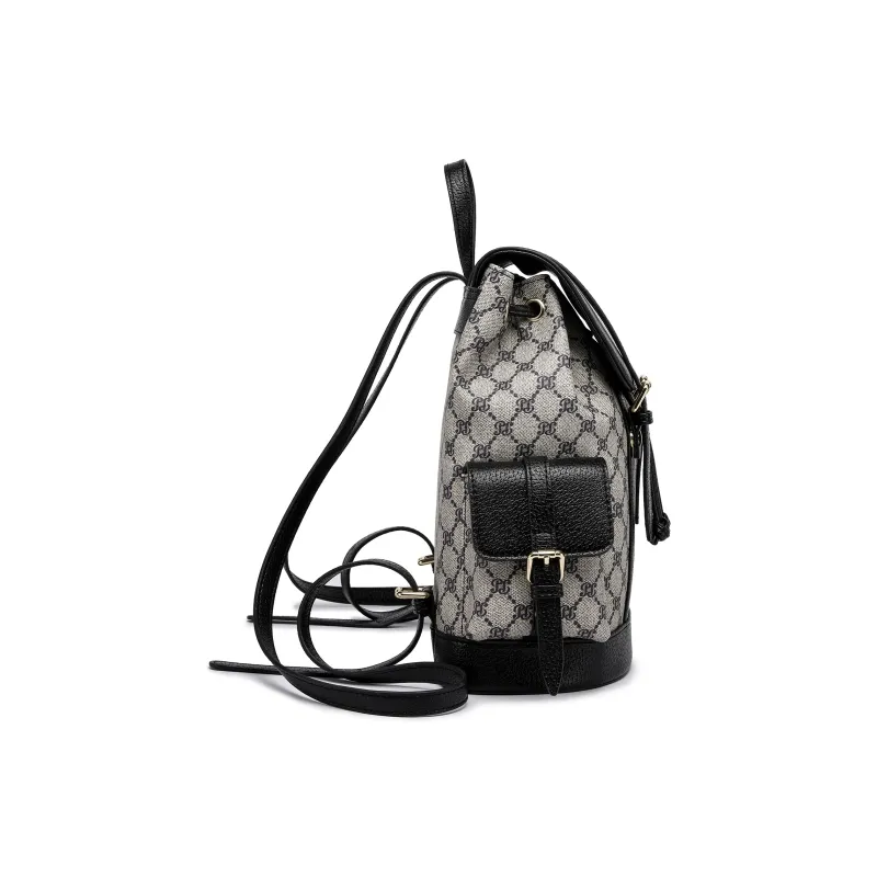 Pepsi PVC Backpack Regular Women's Black/Brown/Khaki-2