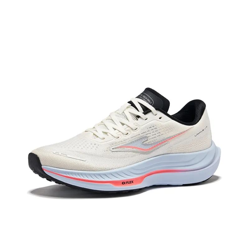 Erke Cushioning Lightweight Rebound Low-Top Casual Running Shoes Men's Microcrystal White/Jet Black-2