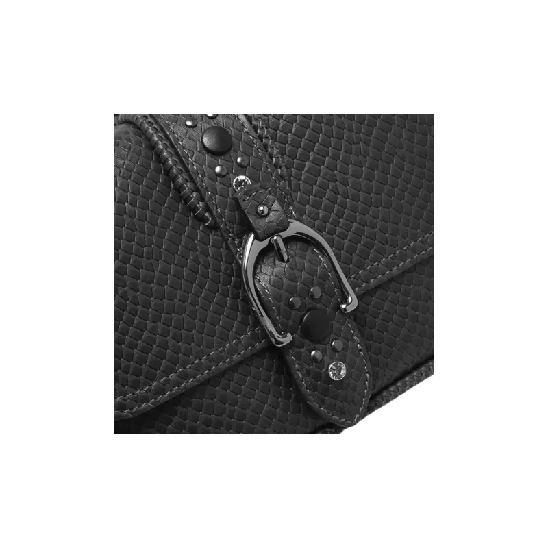 LONGCHAMP Leather Shoulder Bag Crossbody Bag Men's Black-3