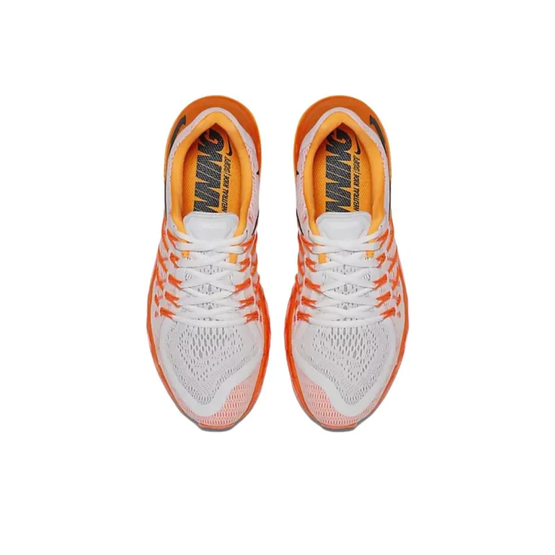 Nike Air Max 2015 Anti-Slip Wear-Resistant Low-Top Running Shoes Men's White Orange-2