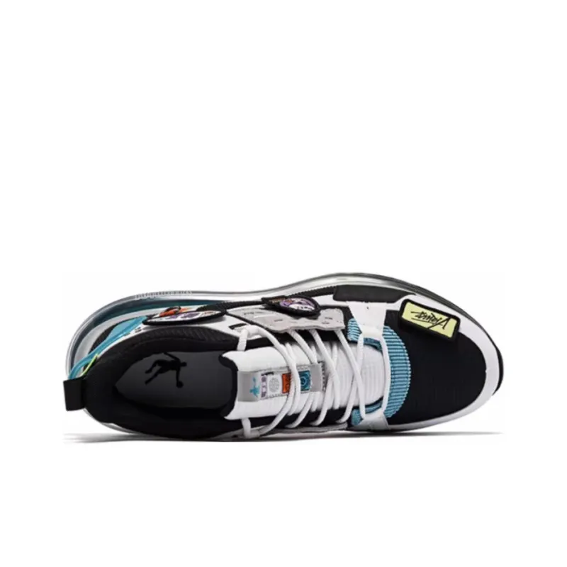 QIAODAN Cute Pet 1.0 Anti-Slip Wear-Resistant Low-Top Sports Casual Shoes Men's Black White Blue-2