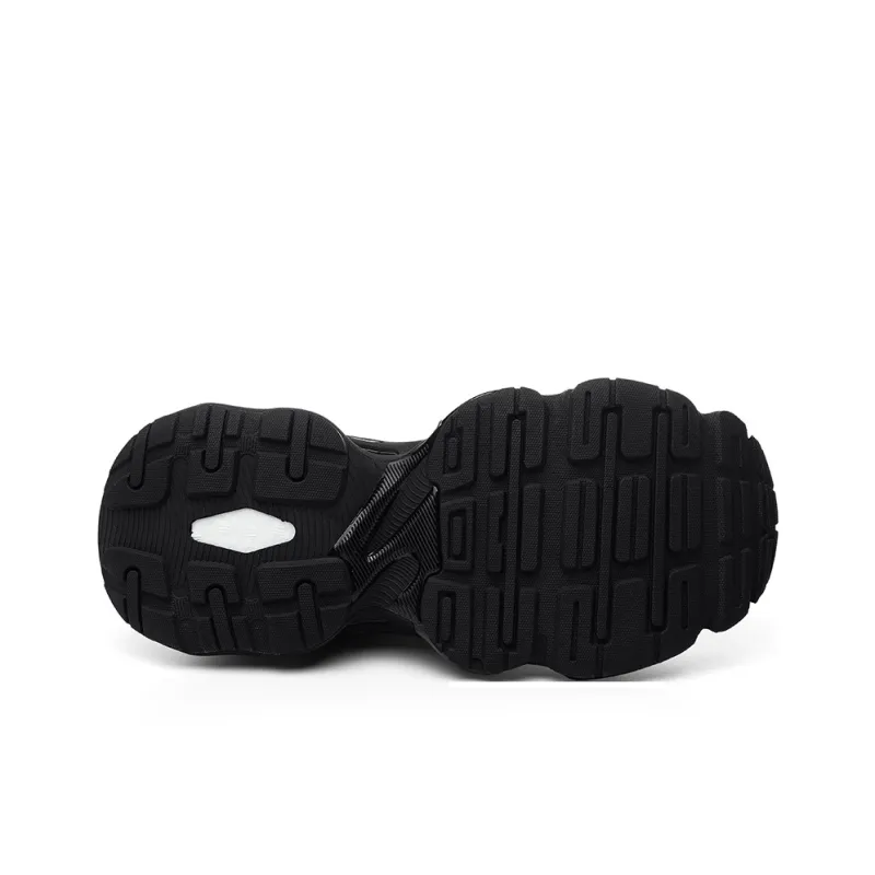 JEEP SPIRIT Slip-Resistant Low-Top Chunky Sneakers Men's Shiny World Black-6