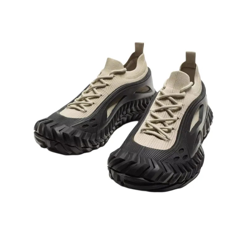 ZARA New Year Low Top Casual Shoes Men's Black Beige-2