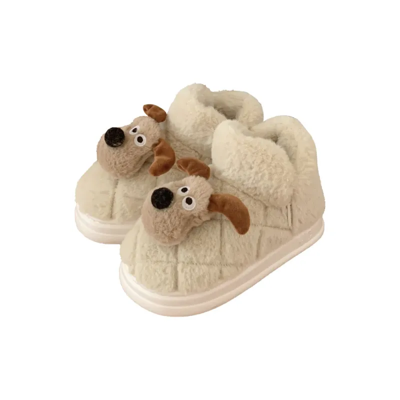 Thin Strips Cotton Slippers Women's, Ivory-6