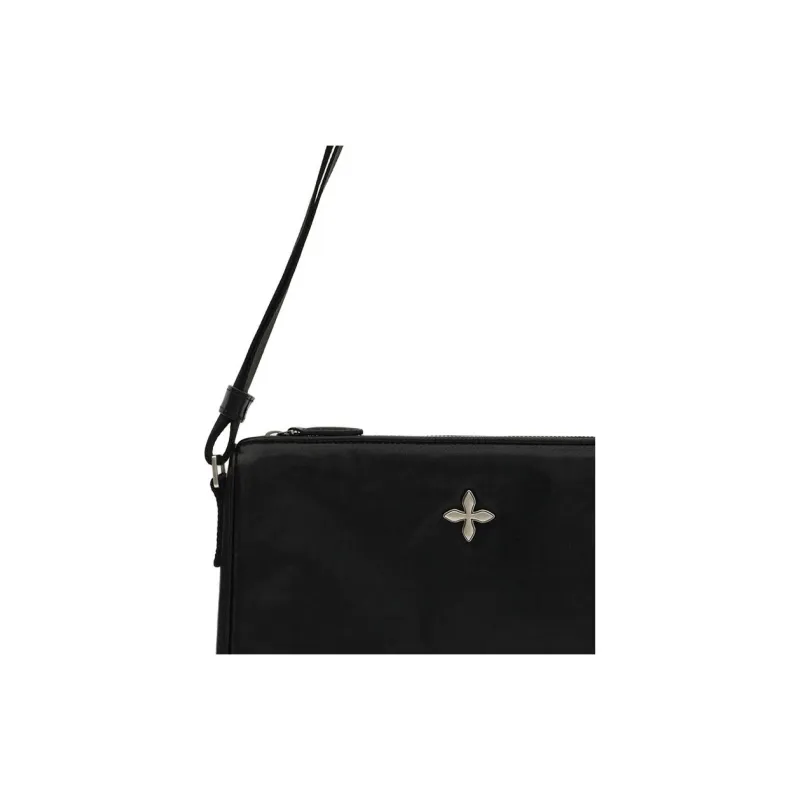SMFK Cow Leather Shoulder Bag Women's Wilderness Black-3