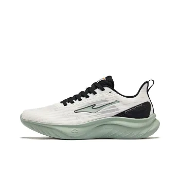 Erke Cushioning Rebound Lightweight Breathable Low Top Running Shoes Men's Microcrystal White/Jet Black