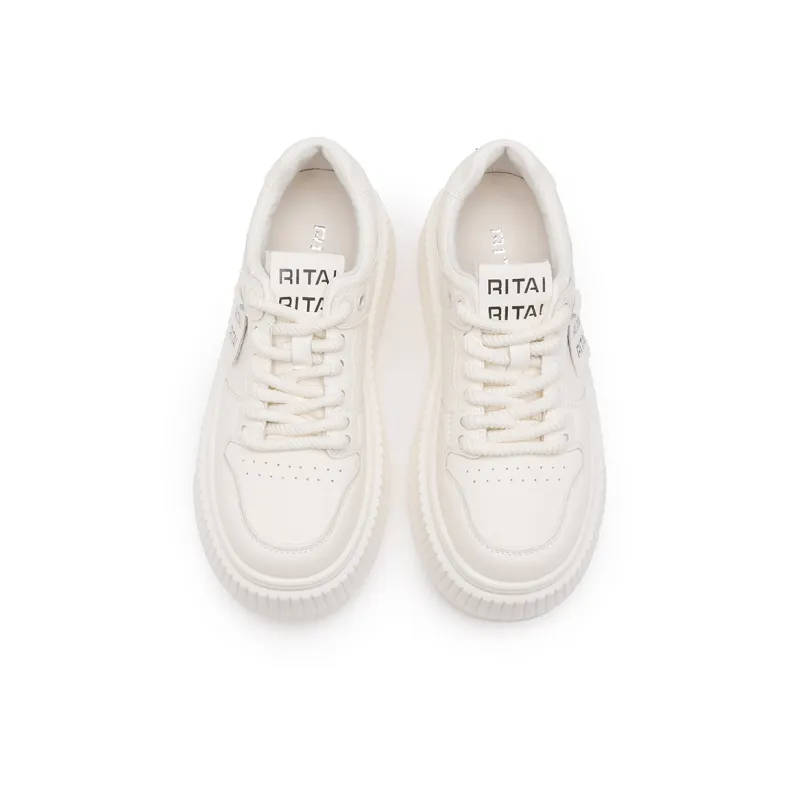Ritai Skateboard Shoes Women's Beige-3